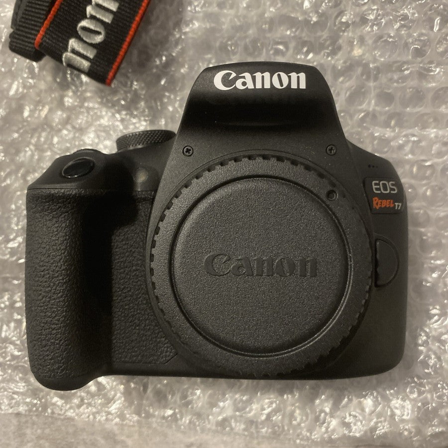 Canon EOS Rebel T7 24.1MP DSLR Camera with 18-55mm and 75-300mm Lenses Black