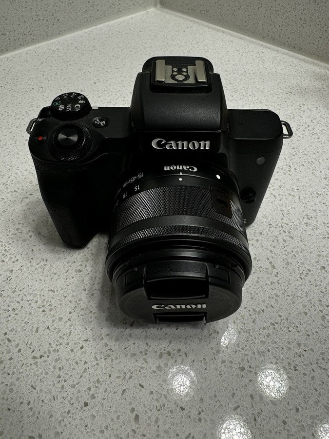 Canon EOS M50 Mark II 24.1MP Mirrorless Camera with 15-45mm Lens Black