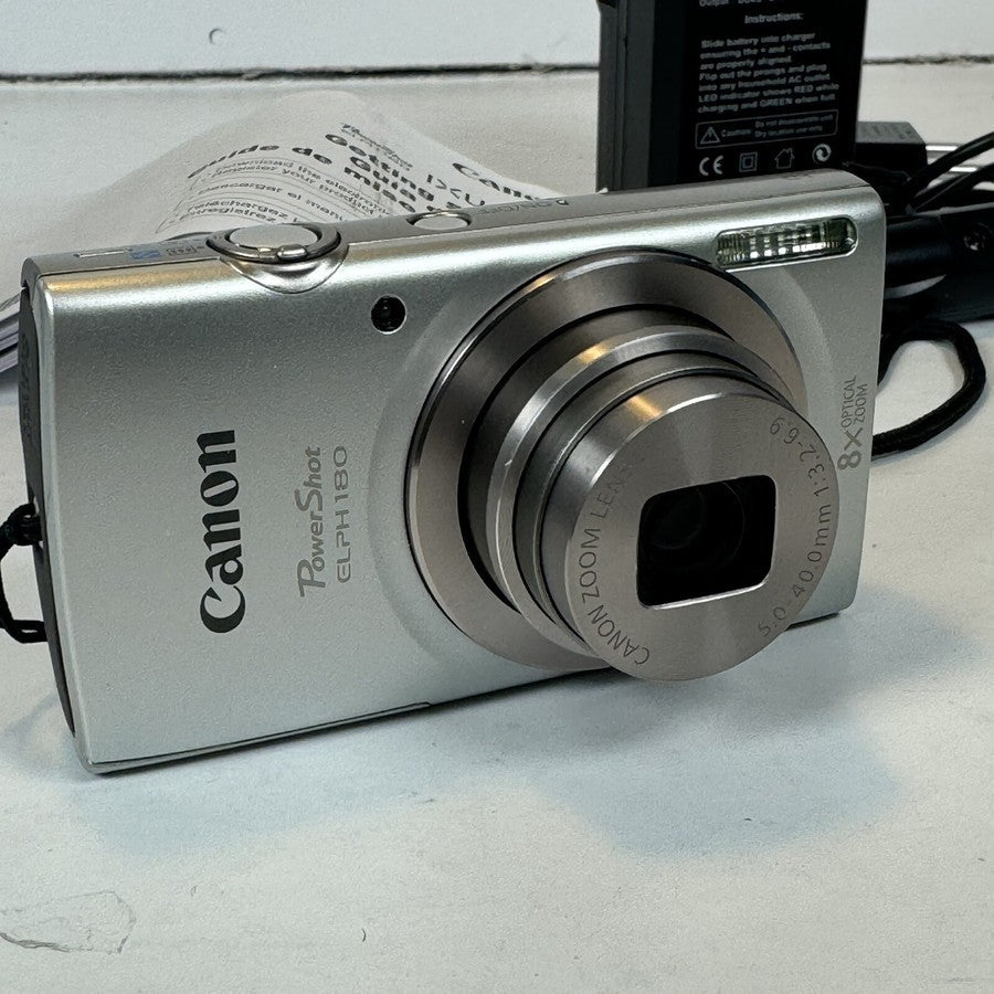 Canon PowerShot ELPH 180 20MP Digital Camera Silver