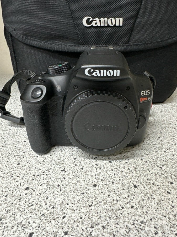Canon EOS Rebel T6 18.0MP DSLR Camera with 18-55mm and 75-300mm Lenses Black