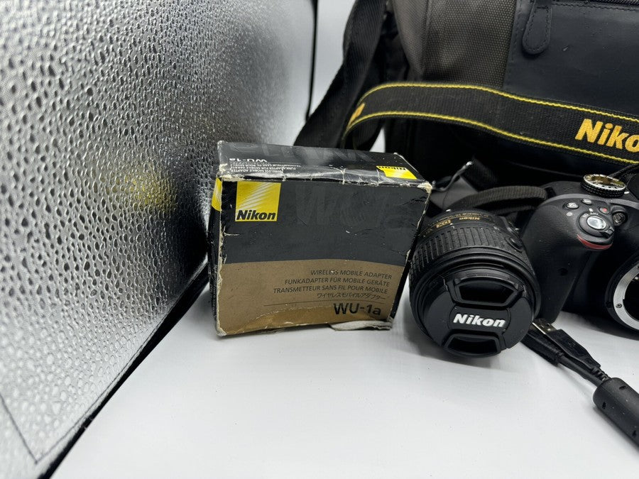 Nikon D3300 24.2MP DSLR Camera with 18-55mm and 55-200mm Lenses Black