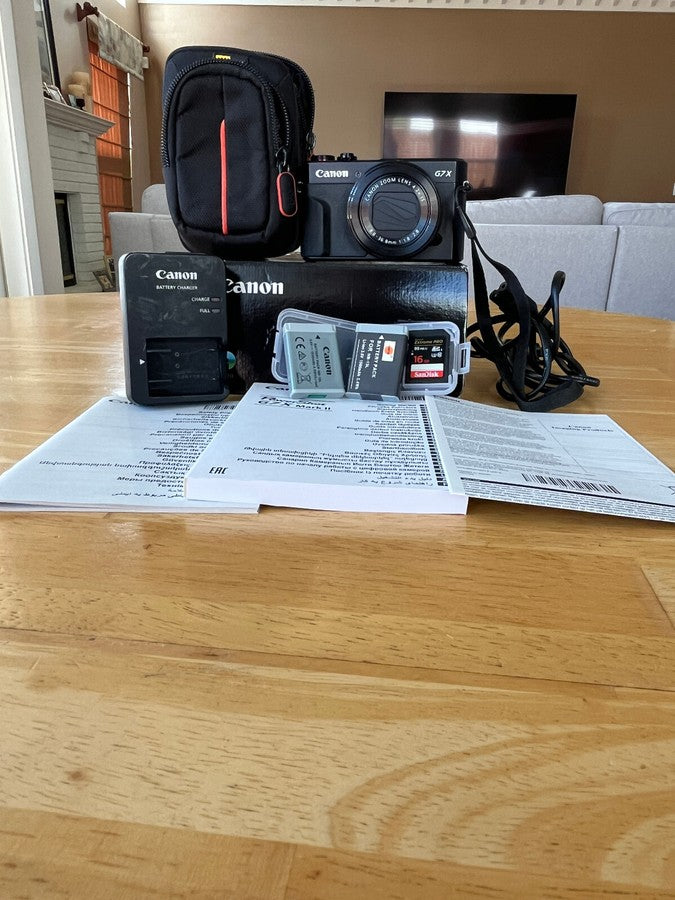 Canon PowerShot G7X Mark II 20.1MP Compact Digital Camera Black
