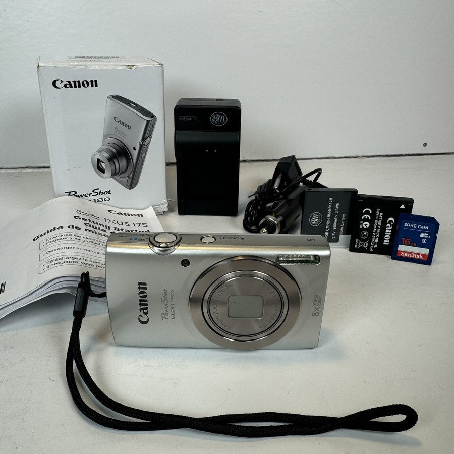 Canon PowerShot ELPH 180 20MP Digital Camera Silver