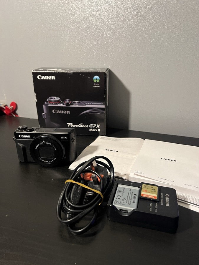 Canon PowerShot G7 X Mark II 20.1MP Compact Digital Camera Black